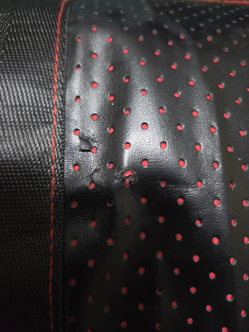 Men's Black and Red Duffle Bag
